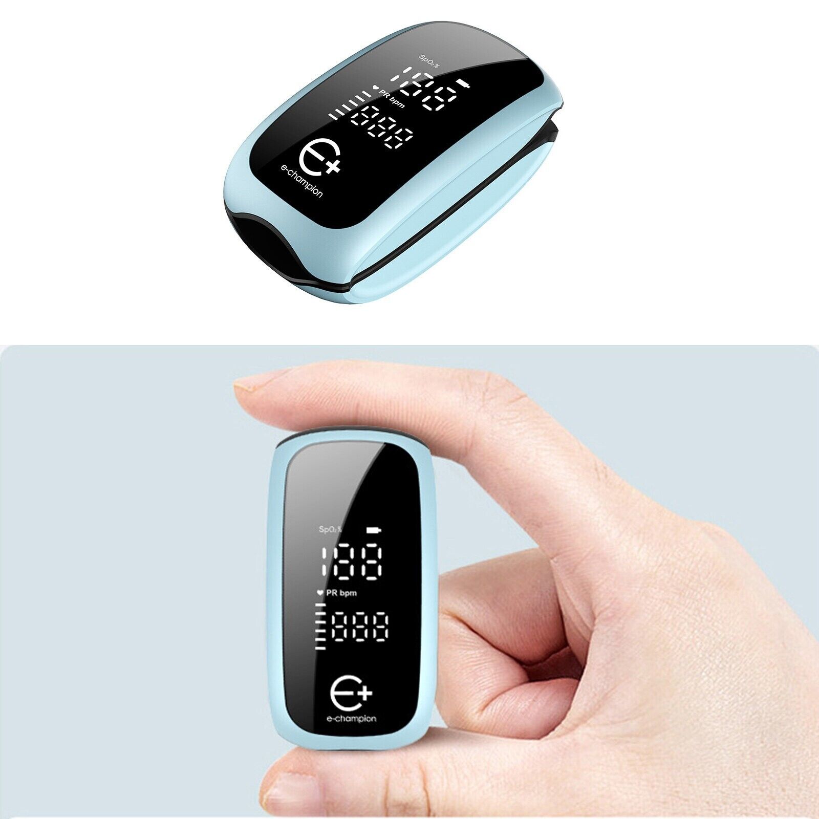 Rechargeable OLED Finger Pulse Oximeter SpO2 Blood Oxygen Monitor Heart Rate A