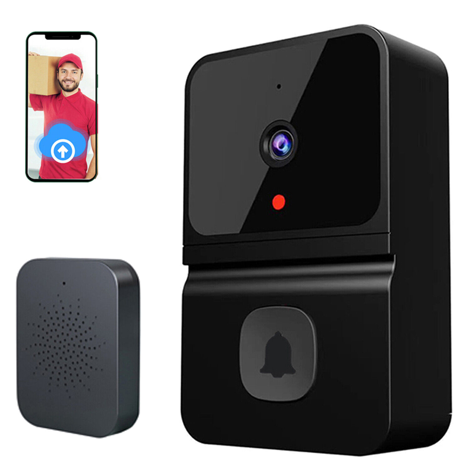 Wireless WiFi Video Doorbell Camera With Night Vision For Home Security D7J3