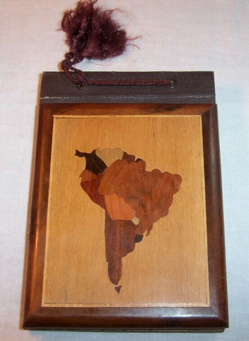 Vintage PHOTO ALBUM South America , Rio De Janeiro Brazil Marquetry Wood