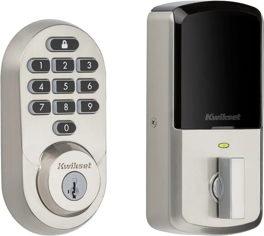 Kwikset 99380-001 Halo Wi-Fi Smart Electronic Keypad Deadbolt - Satin Nickel_W