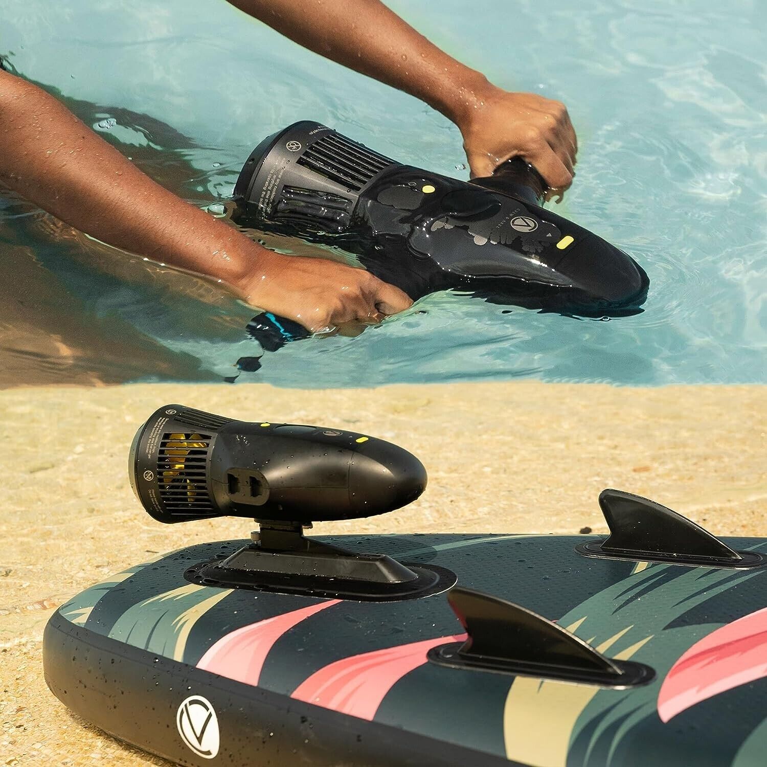 Underwater Scooter 2-1 for Paddle Boards & Scuba Snorkeling Swimming-SUP Motor