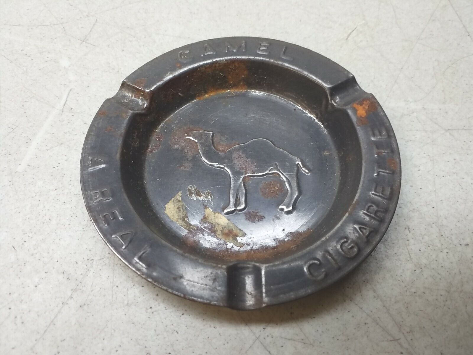 Camel Cigarettes Tin Ashtray Vintage Tobacco Advertising Promotional Item