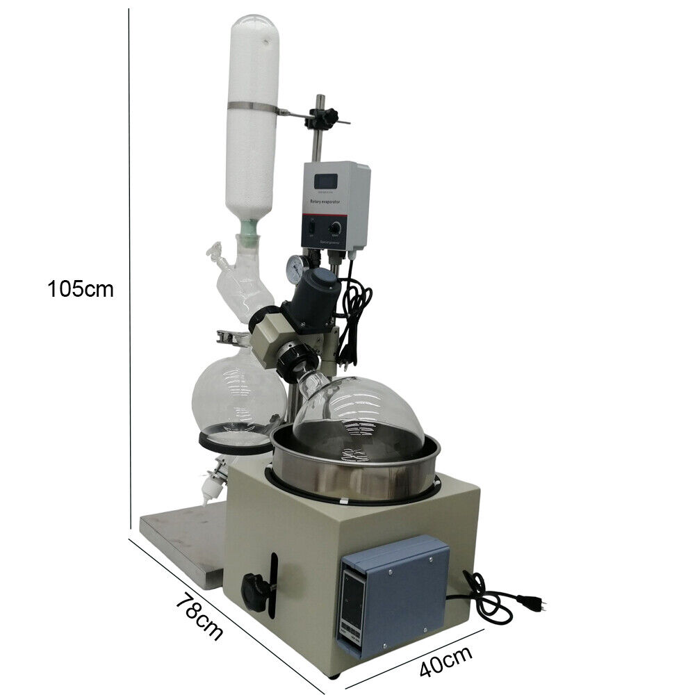 5L Lab Rotary Evaporator Rotavapor Digital Heating Bath Water Lab Equipment 110V