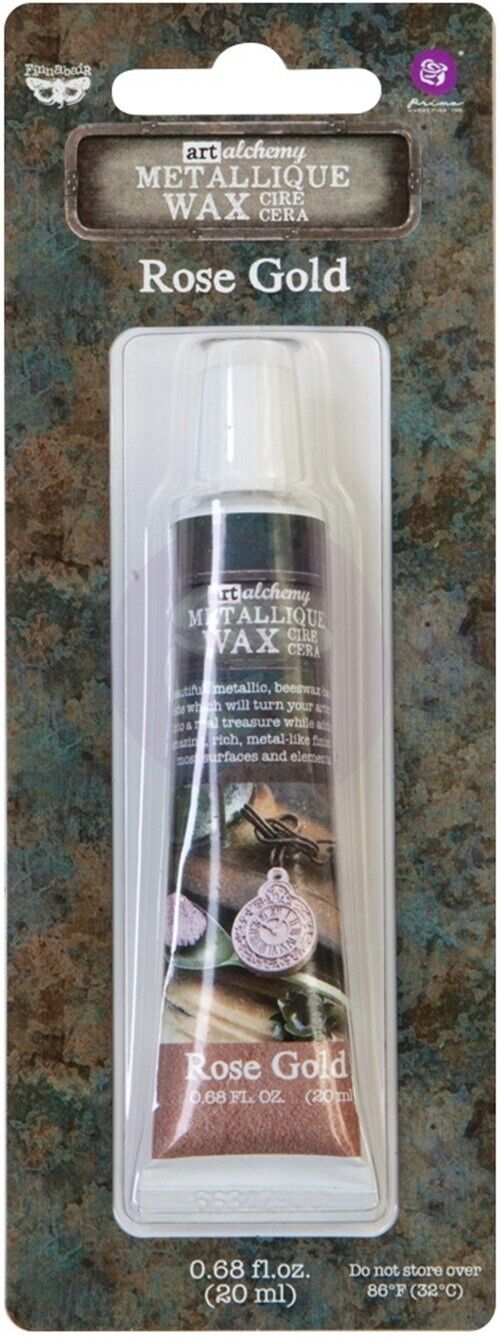 Prima Marketing Finnabair Art Alchemy Metallique Wax .68 Fluid Ounce-Rose Gold