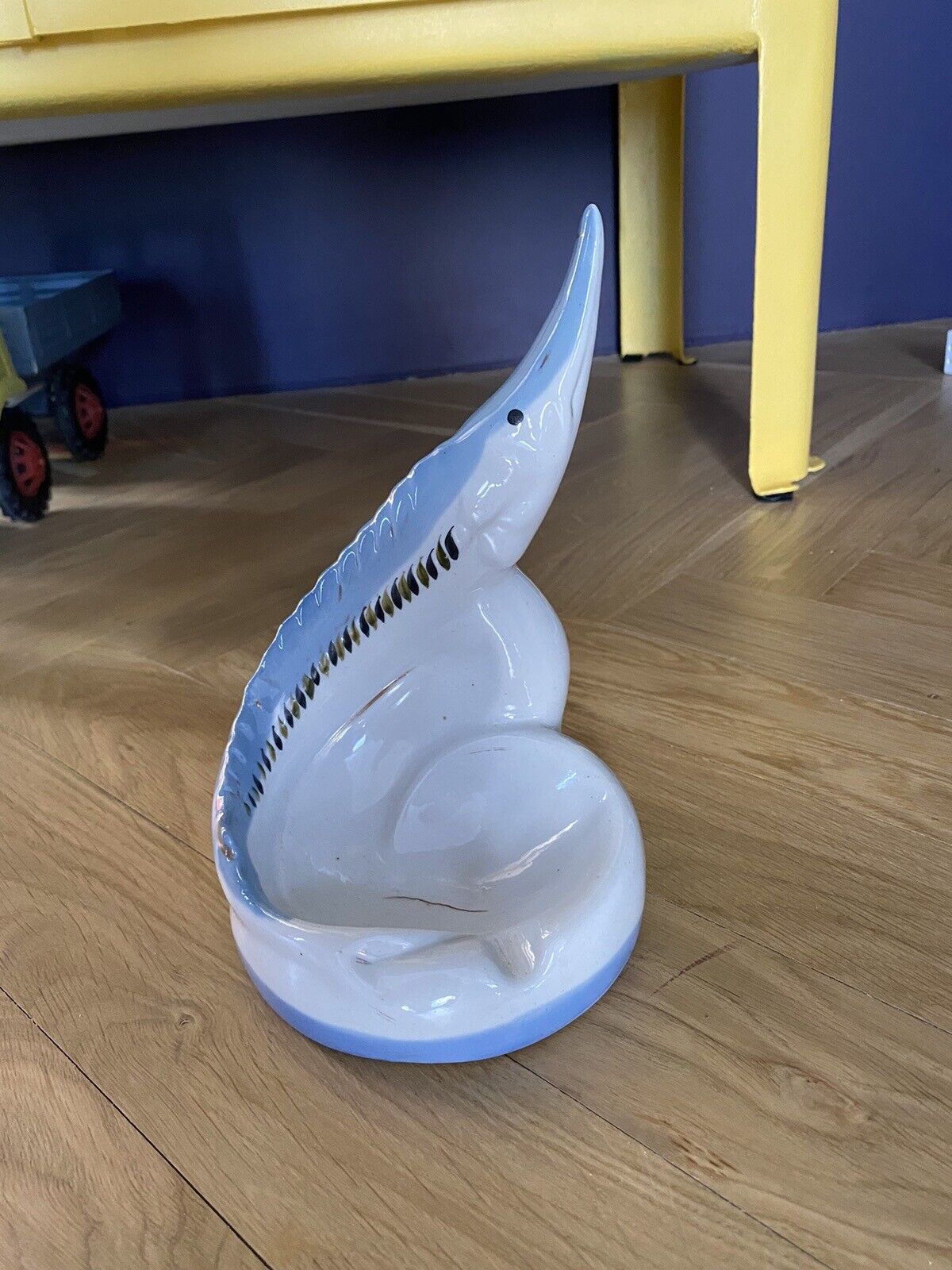 Rare Soviet Ashtray Of The USSR Polonsky Porcelain Factory Sturgeon