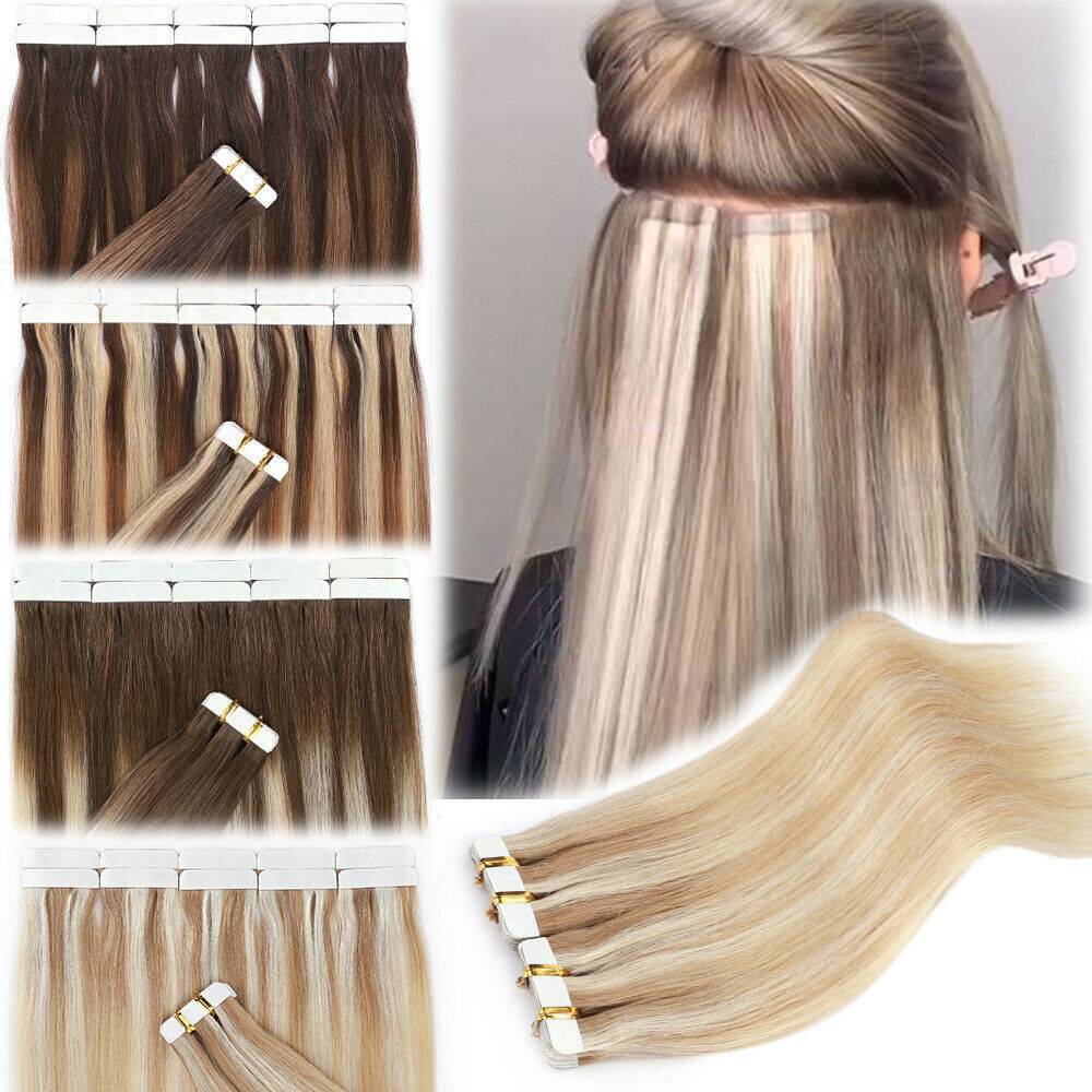 Tape in Hair Extensions Remy Human Hair 12