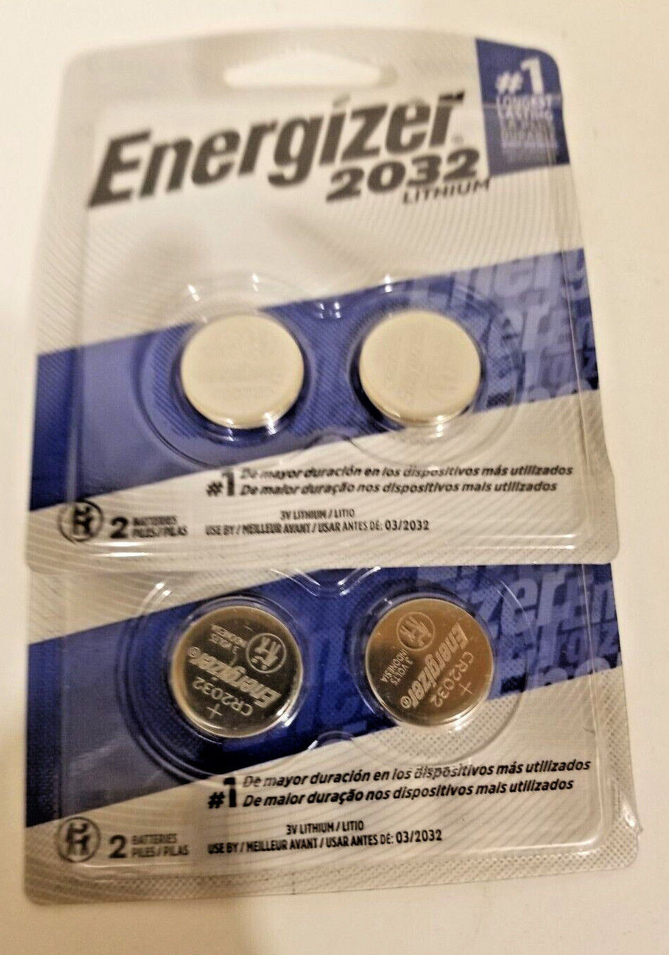 Energizer Watch/Electronic/Specialty Battery, CR2032, 3V, 4/Pack (2032BP-4) New