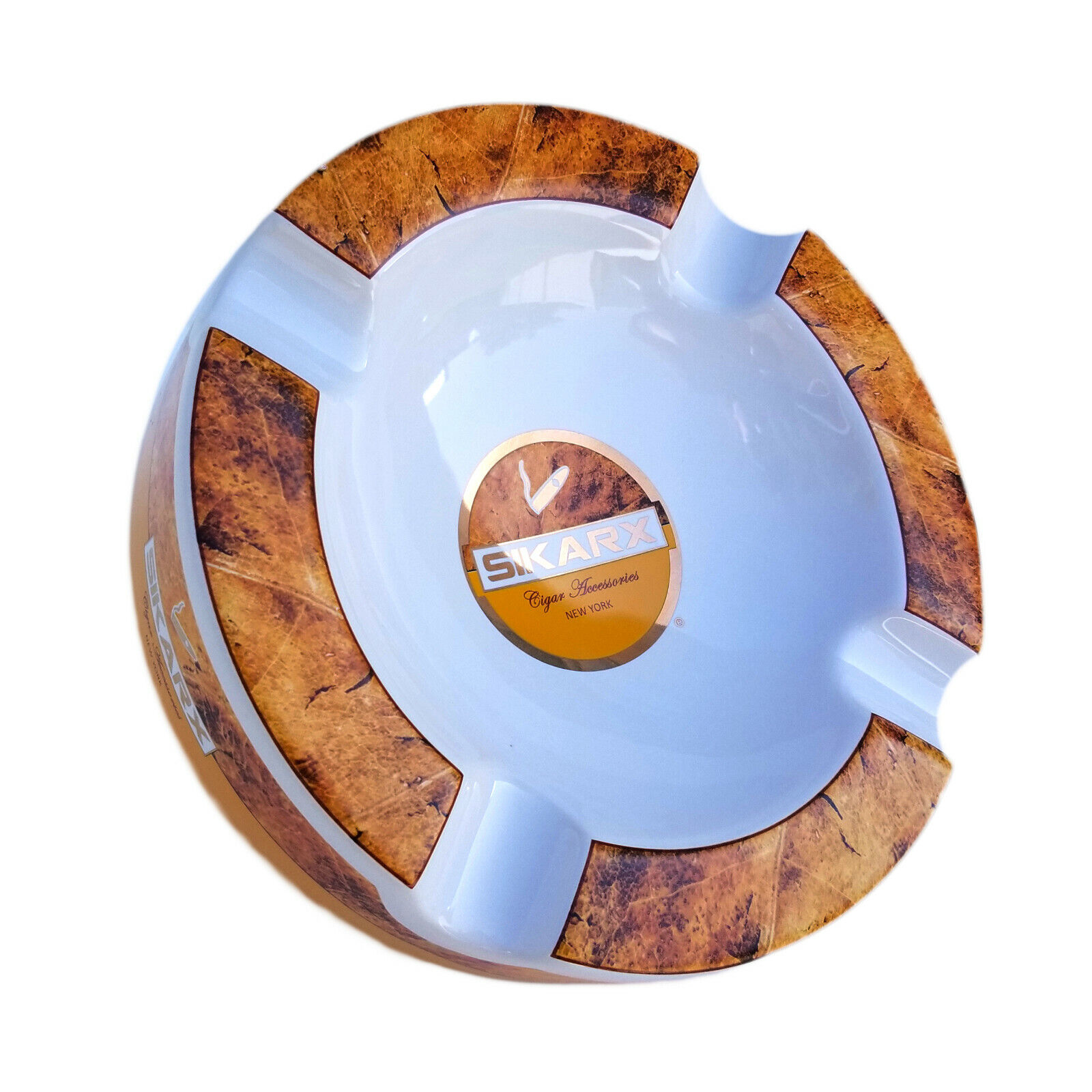 Cigar Ashtray Big Ceramic Ashtray for 4 Cigarettes Large Rest Unbreakable