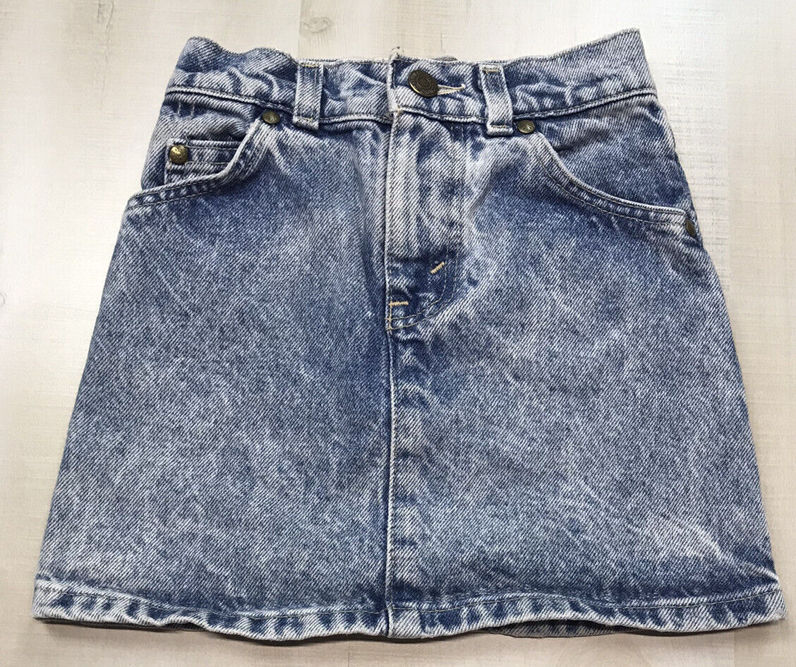 Vintage Little Levi’s Girls Skirt Size 6 Denim Acid Wash