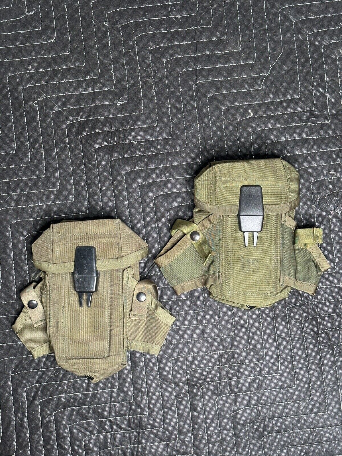 2 Pack US Military ALICE System Triple STANAG Magazine Pouches OD GREEN