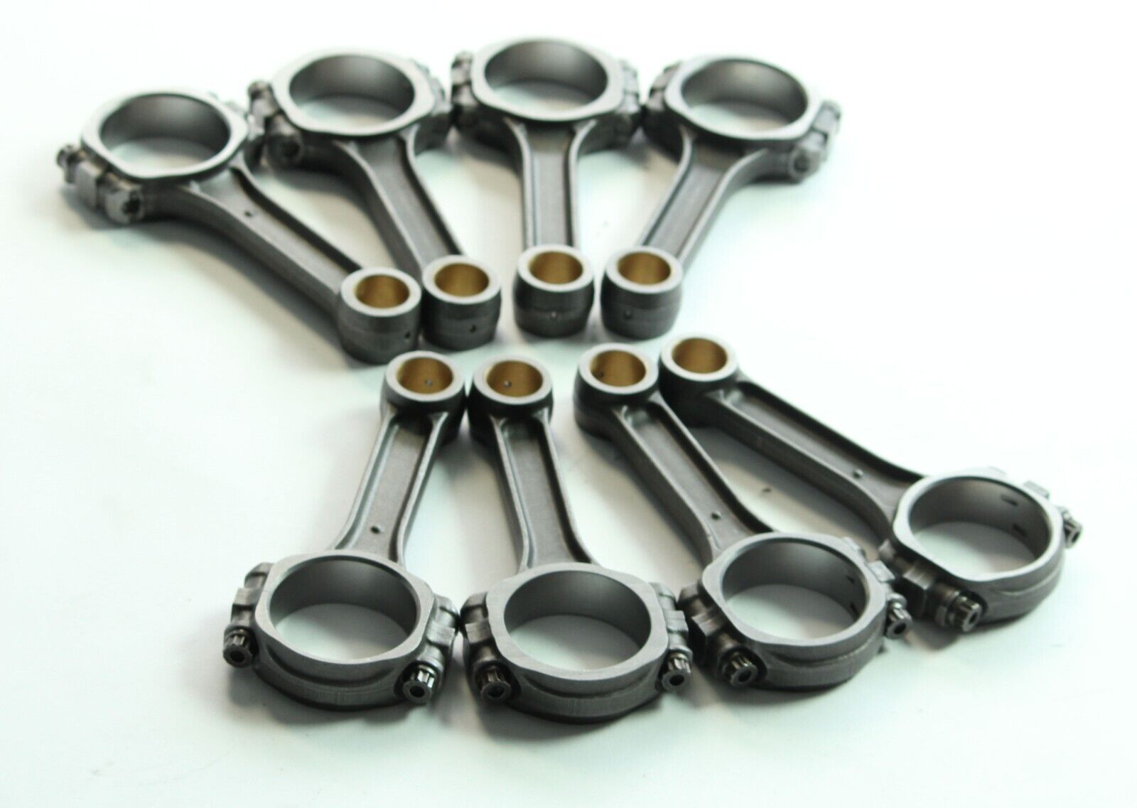 5140 I-Beam Connecting Rods Set 6.000'' For Small Block Chevy SBC 350 Bushed