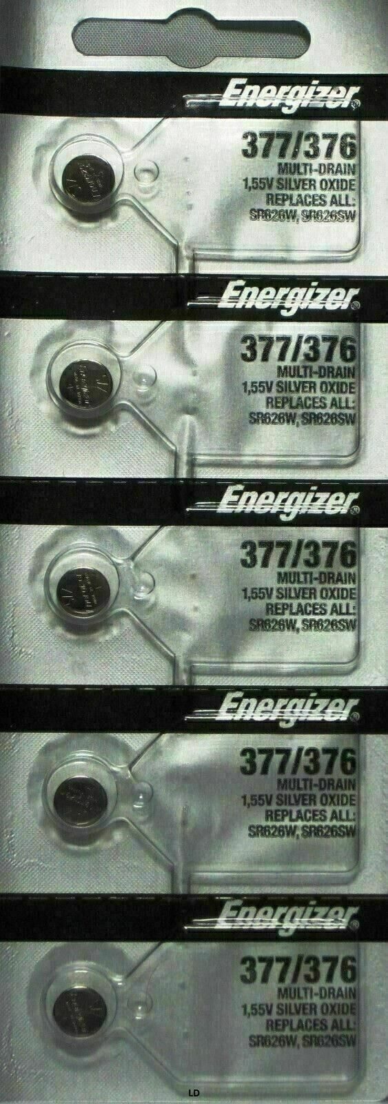 5 x FRESH Energizer 377 376 WATCH BATTERY SR626SW SR626W Silver Oxide Battery