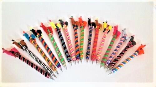 WHOLESALE LOT OF 20  LLAMAS PEN  HANDMADE PERUVIANITEM IN USA
