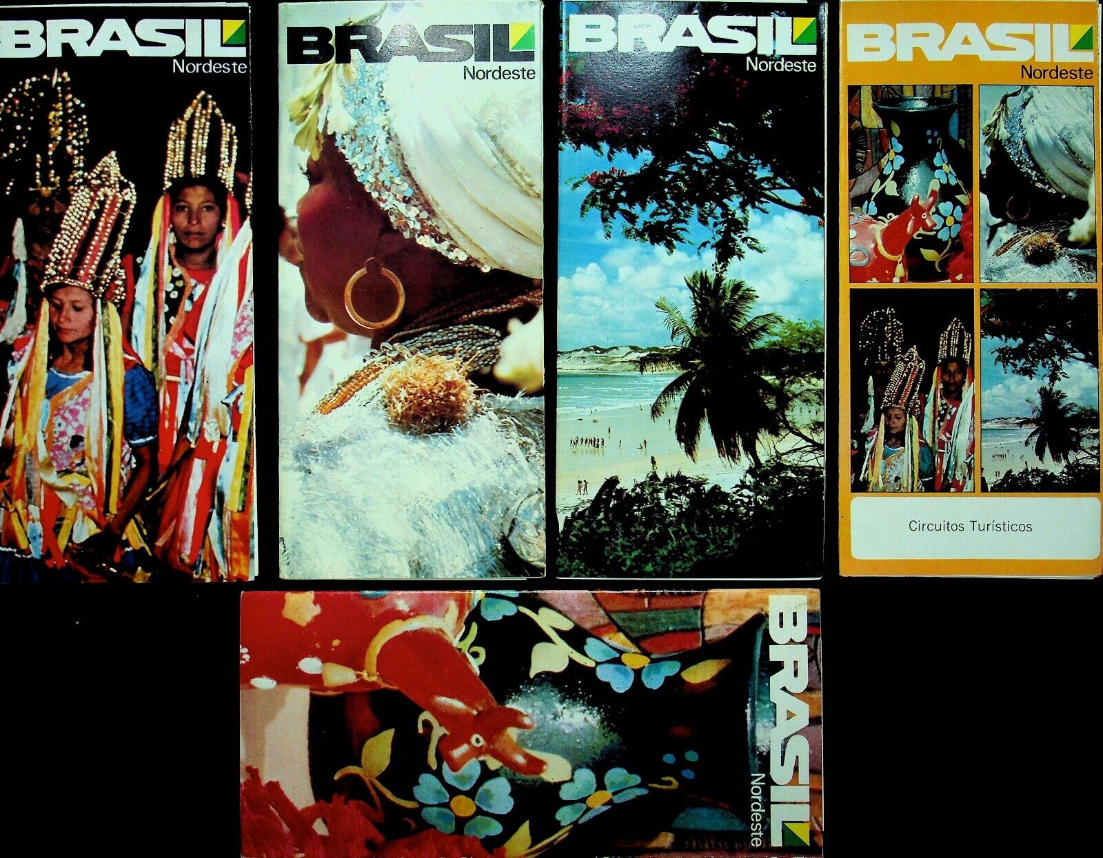 FIVE Brazil Vintage Spanish Travel Brochures - E9H