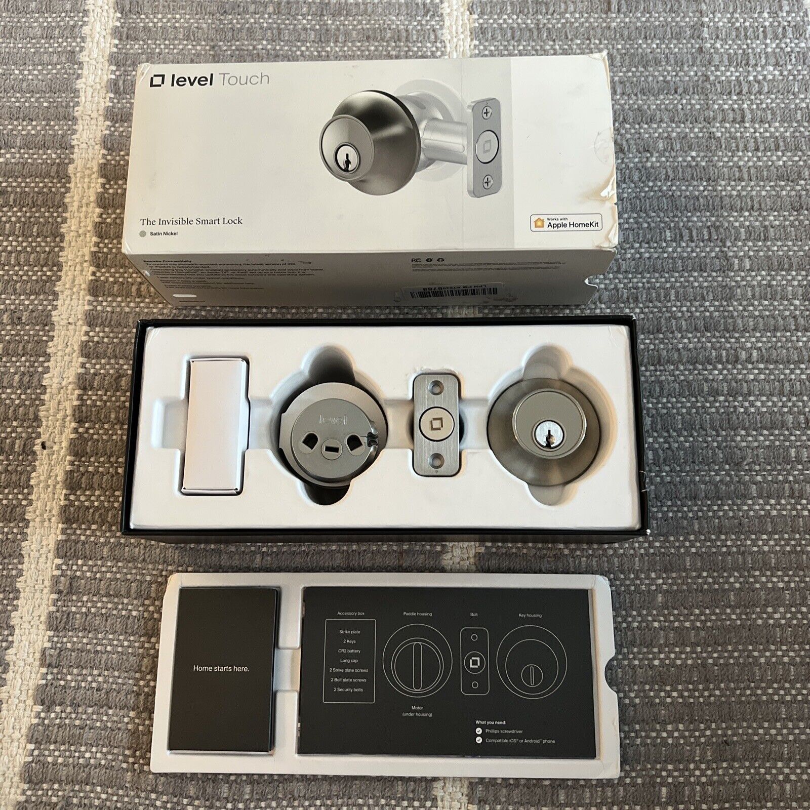 Level Touch Edition Bluetooth Smart Lock Satin chrome  - HomeKit Great Condition
