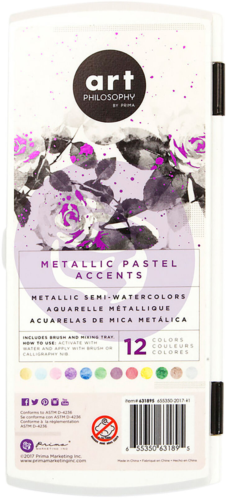 PrimaArtPhilosophyMetallicAccentsSemi-WatercolorPaint-12PastelCakesBrush