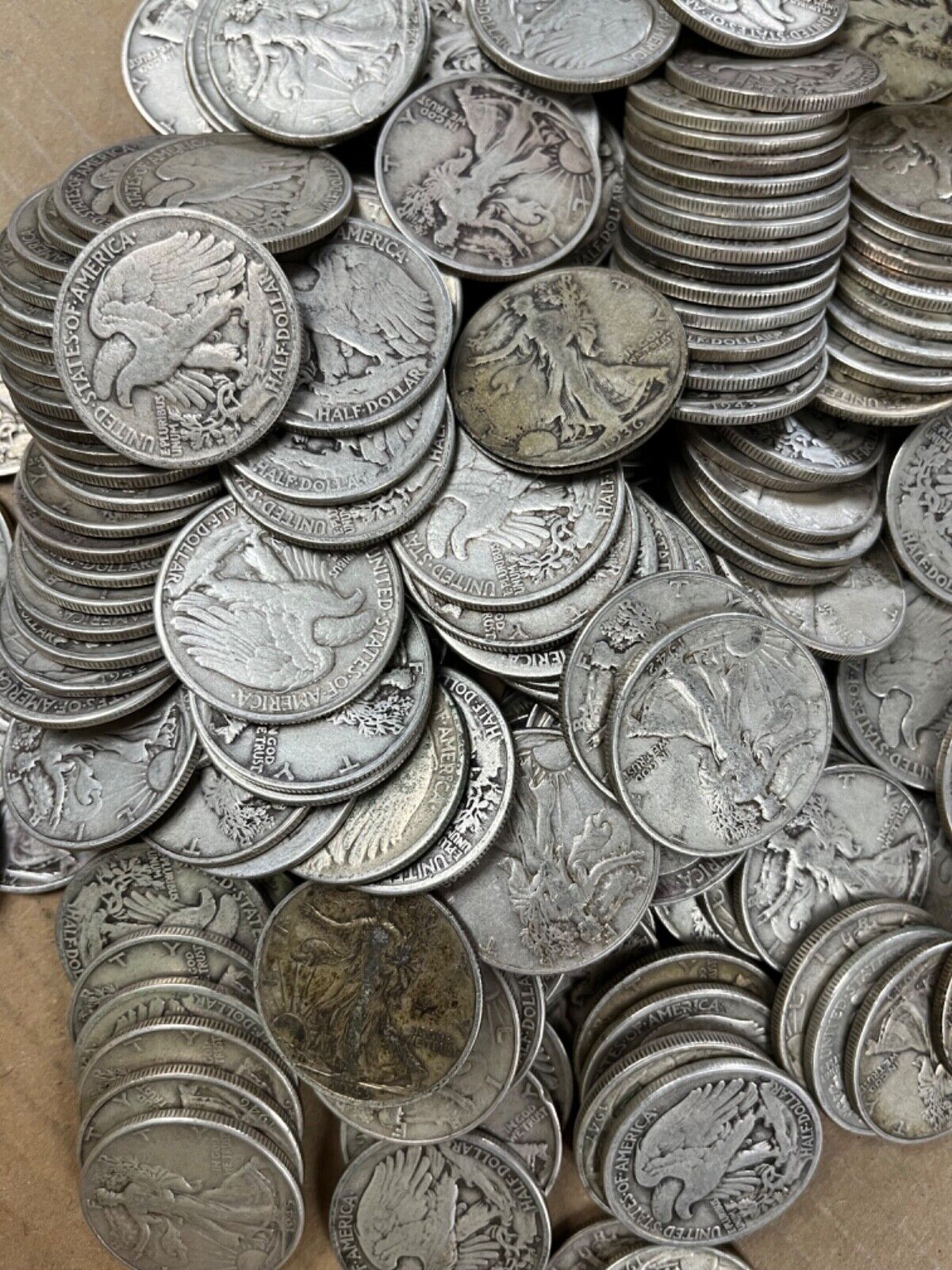 (1) 1916-1947 P/D/S Walking Liberty Half Dollar Random FACE 90% Silver Bulk Lot