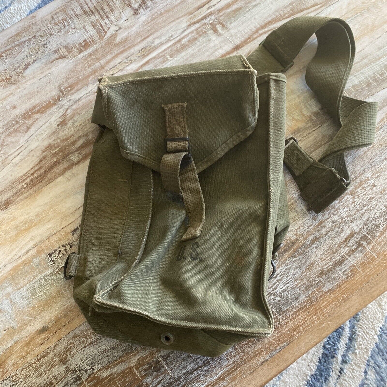 US Army Military General Purpose Canvas Ammo Pouch Bag Tweedie 1944