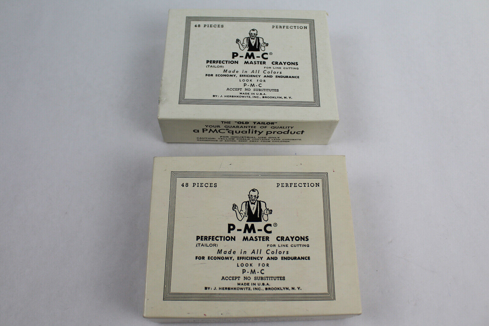Lot of 2 Vtg Partial Boxes Perfection Master Line Cutting Crayons Tailor