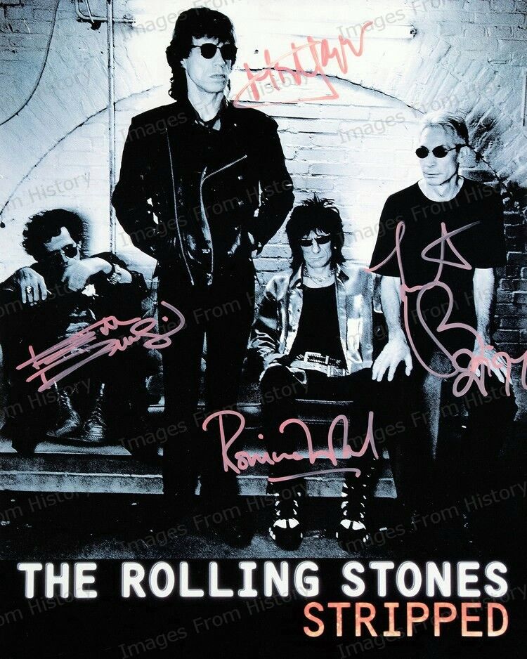 8x10 Print Mick Jagger Ronnie Wood Brian Jones The Rolling Stones Stripped #2124