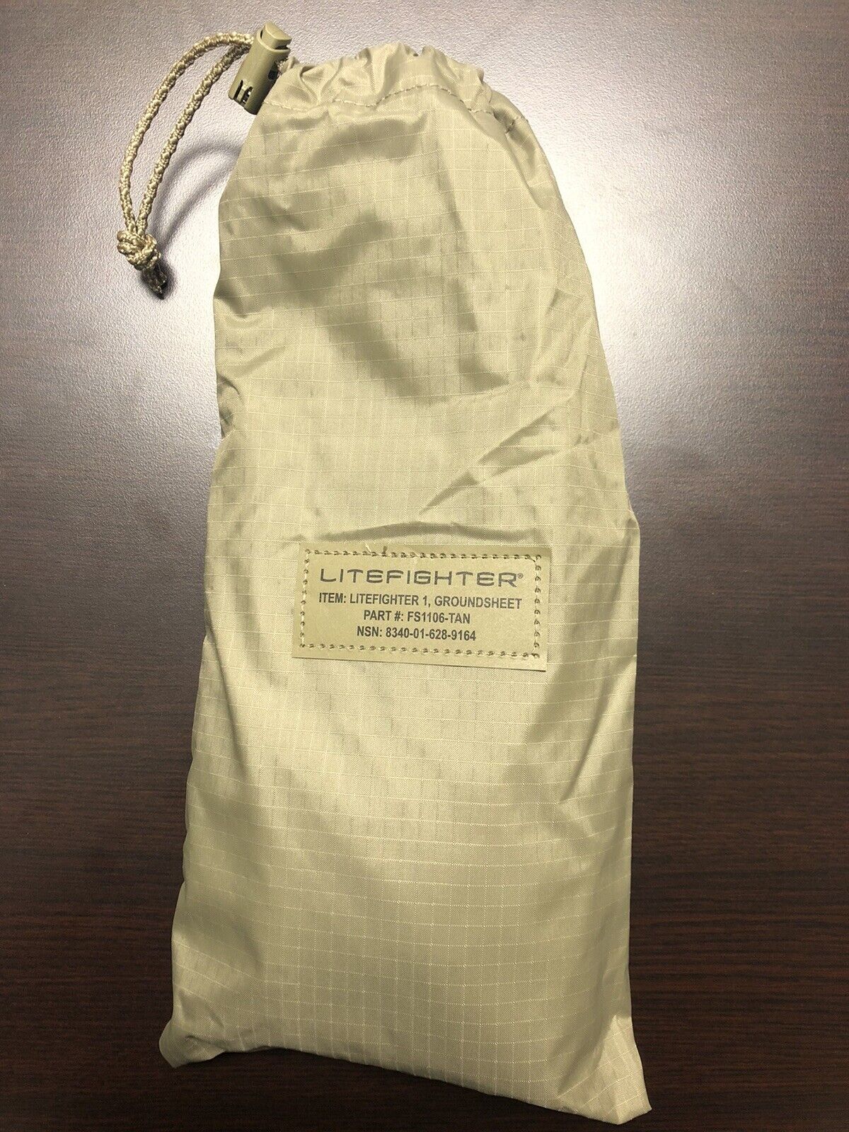 LiteFighter Waterproof Groundsheet (for 1 man tent) Coyote -NSN 8340-01-628-9164