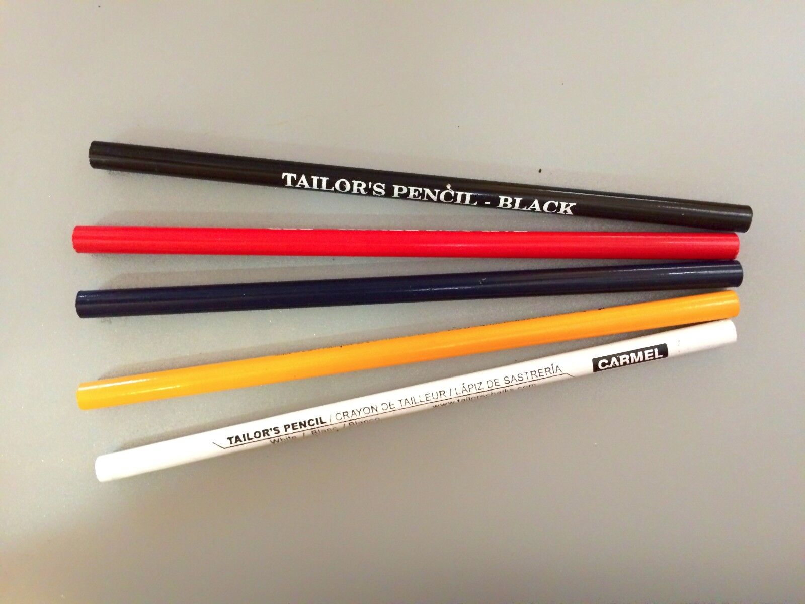 5 Tailor's pencil Red, White, Black, Blue, Yellow