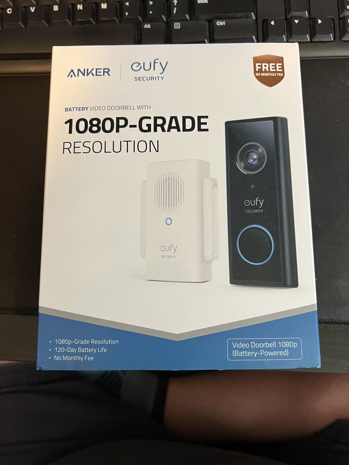 eufy Security Battery Video Doorbell 1080P-Resolution (w/ Optional Door Mount)