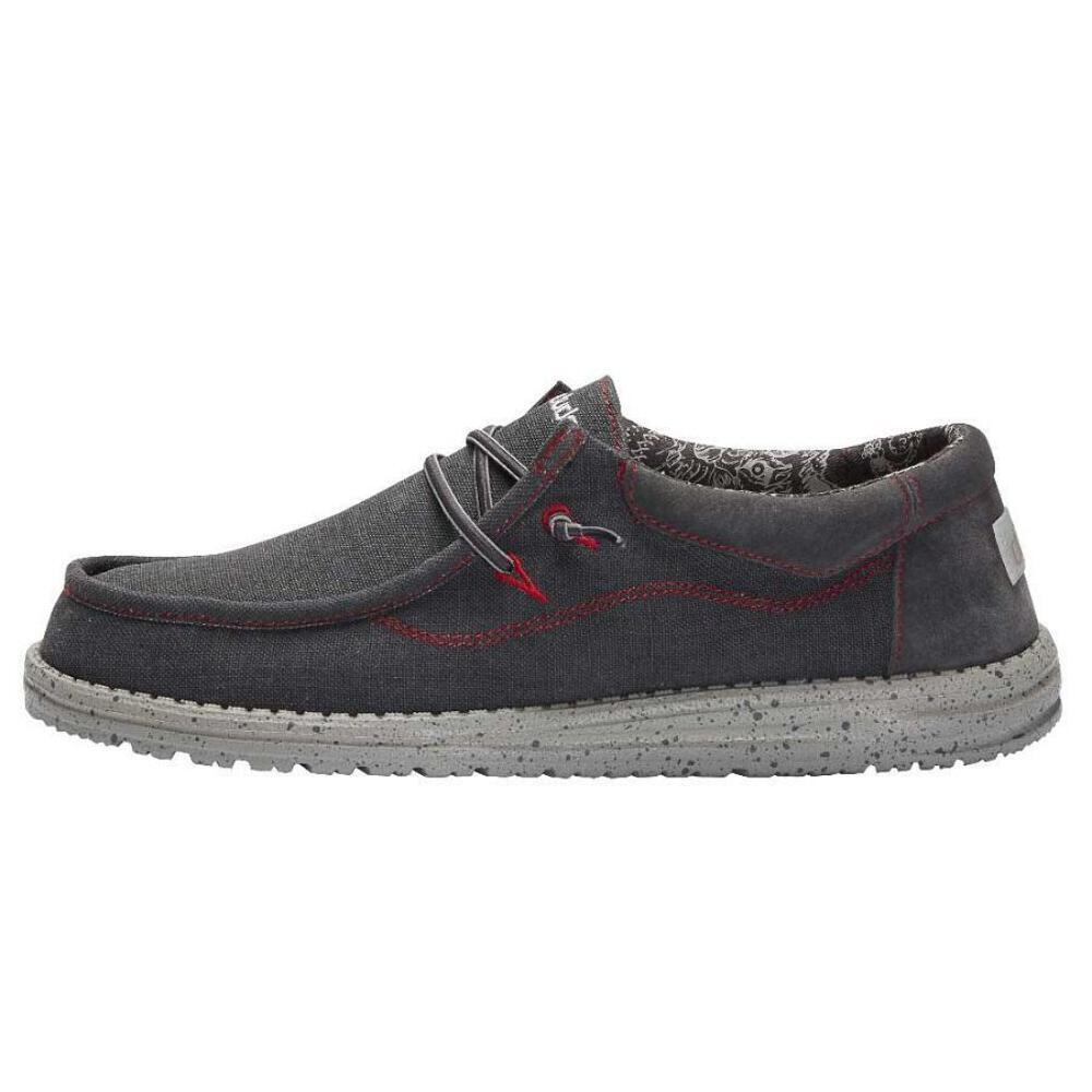 Hey Dude Men's Wally Flow - Jet | Men’s Shoes | Men's Slip on Loafers | Light We