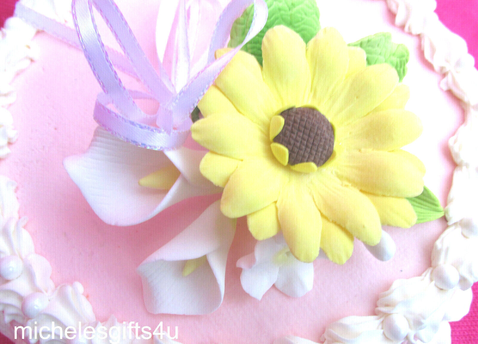 Gum Paste Sugar Sunflower, Calla Lilies & Leaves, Cake Decorating Flowers