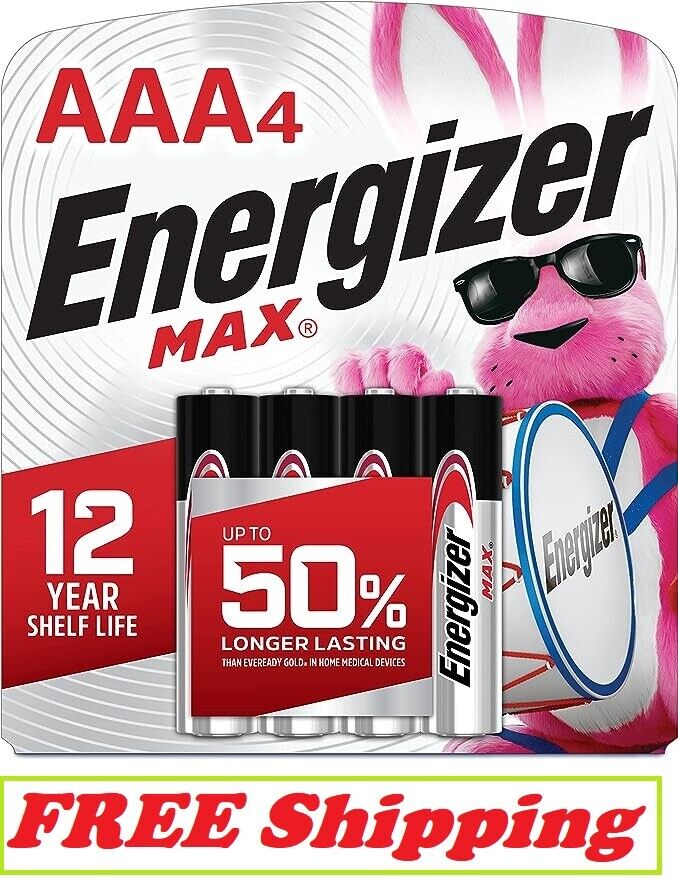 Energizer MAX AAA Batteries (8 Pack) (4 Pack) Triple A Alkaline Batteries