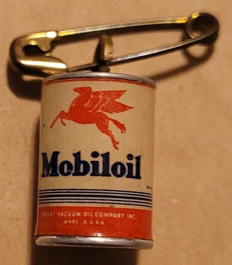 Collectable Mobiloil Oil Can Pendant W/ Pegasus Horse