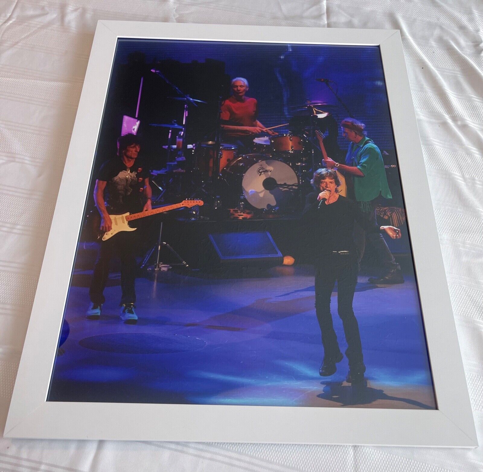 Rolling Stones Concert Photo with White Hanging Frame