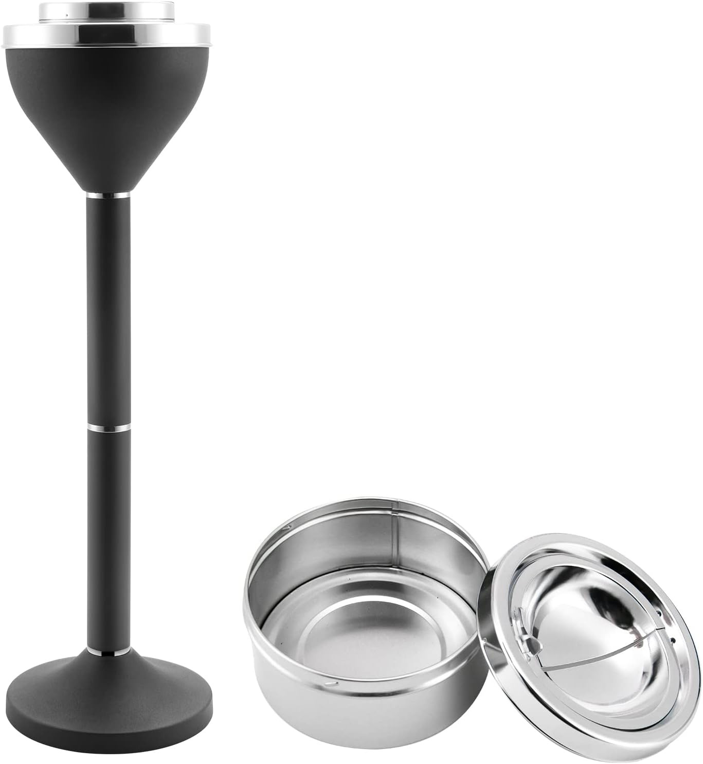 Standing Ashtray Outdoor for Patio Large Tall Outside Ash Tray for Cigarette Bu