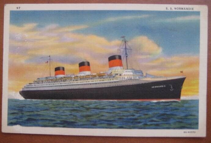 NORMANDIE (French) 1936 Statistics on back