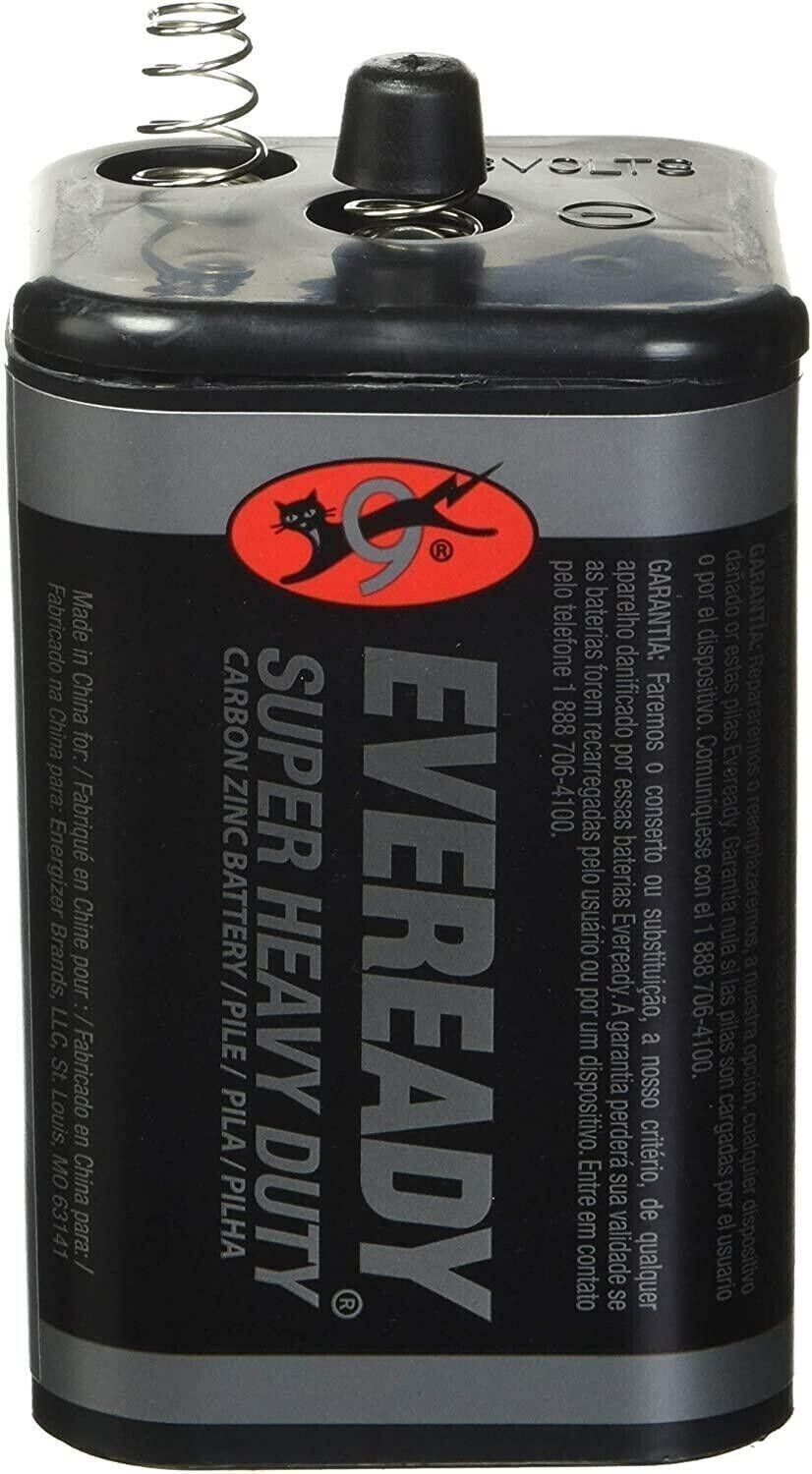 Eveready 6 Volt Lantern Battery, Super Heavy Duty 1209, Long-lasting For Outdoor