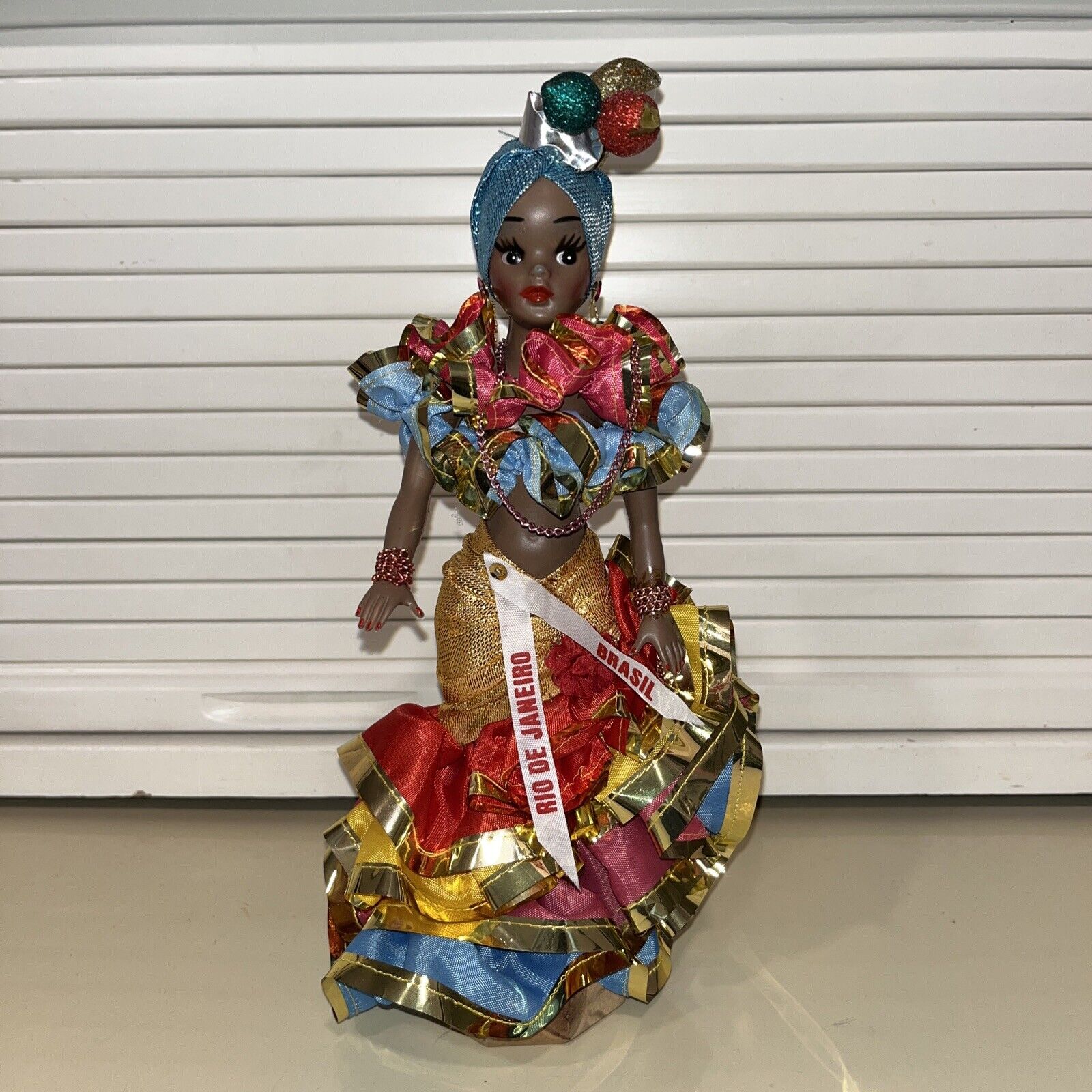 vintage Rio De Janeiro Brazil Souvenir Doll 11 Inch