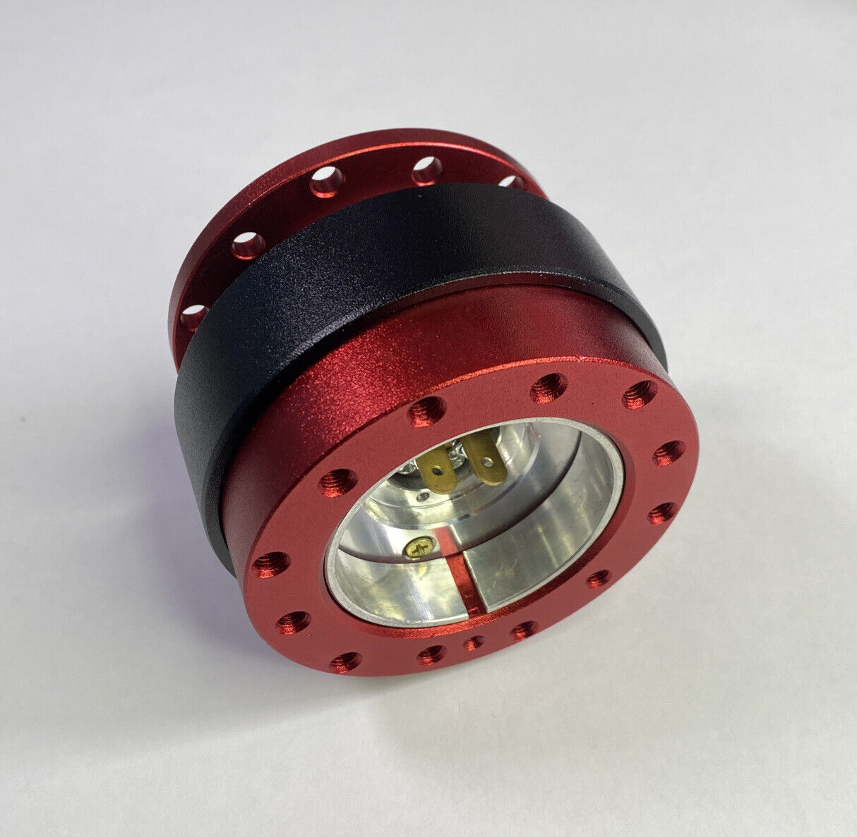 RED Universal Ball Lock Snap Off Steering Wheel Quick Release Adapter  NEW