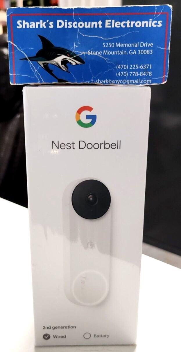 Google Nest Doorbell 2nd Generation - Wired Snow Color  - SEALED - FAST SHIPPING