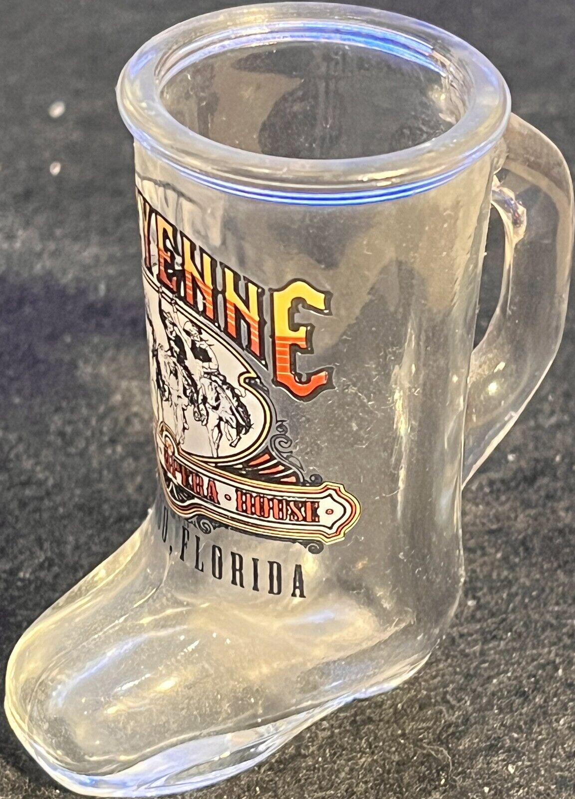 Cheyenne Saloon & Opera House Orlando Florida Restaurant Glass Boot Beer Mug 3