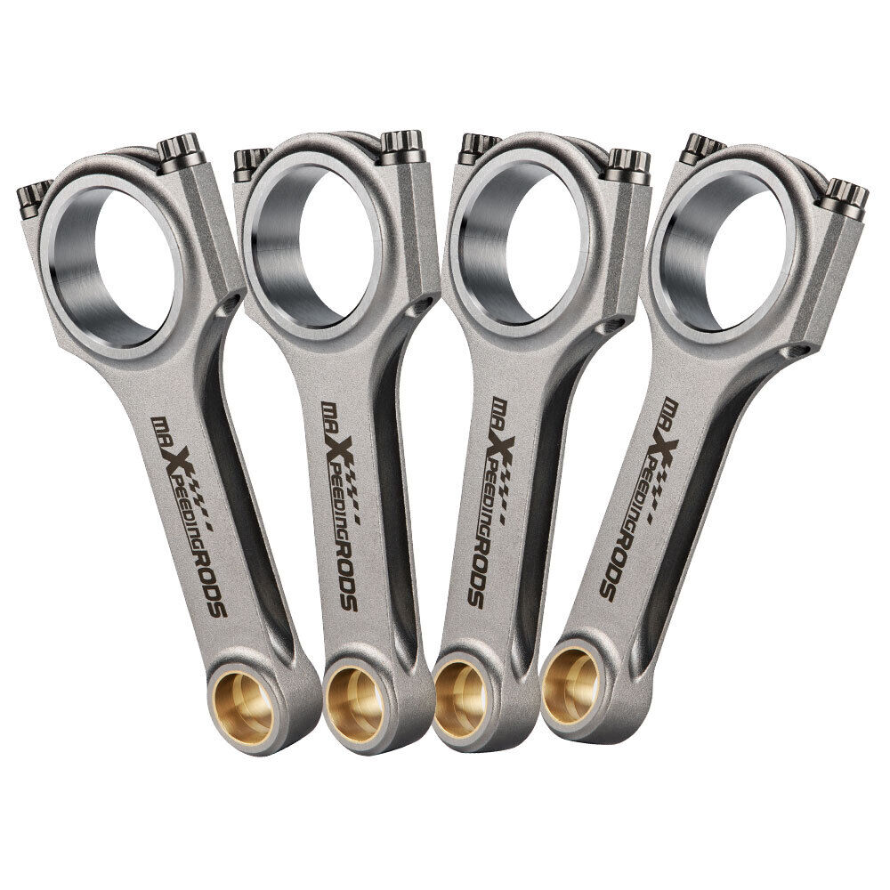 4x 4340 Forged H-Beam Connecting Rods+ARP2000 Bolts For Triumph TR3 TR4 158.75mm