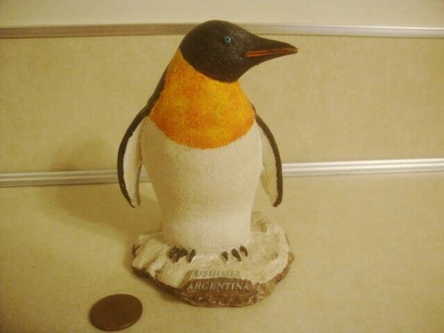 Vintage Souvenir USHUAIA ARGENTINA PENGUIN Figure Heavy Cast Collectible!