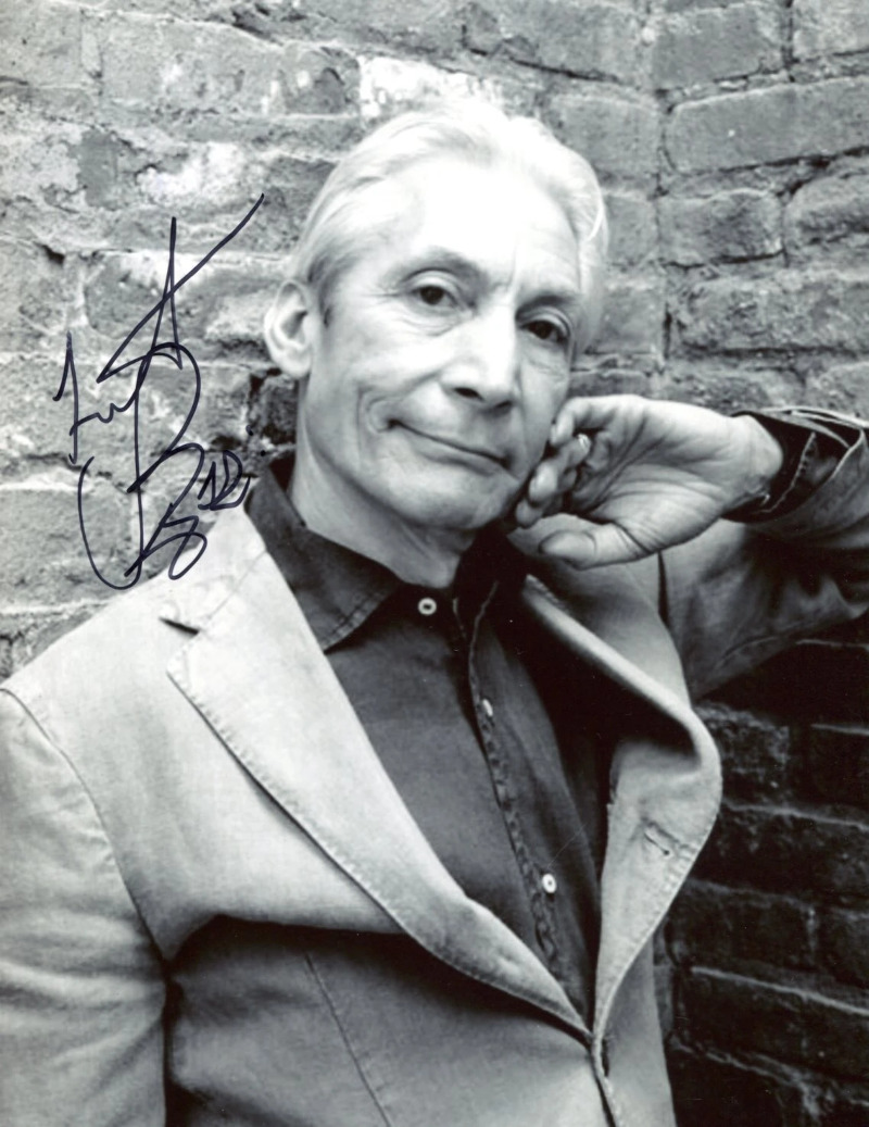 Charlie Watts Rolling Stones  reproduction photo and Re-Print signature #3