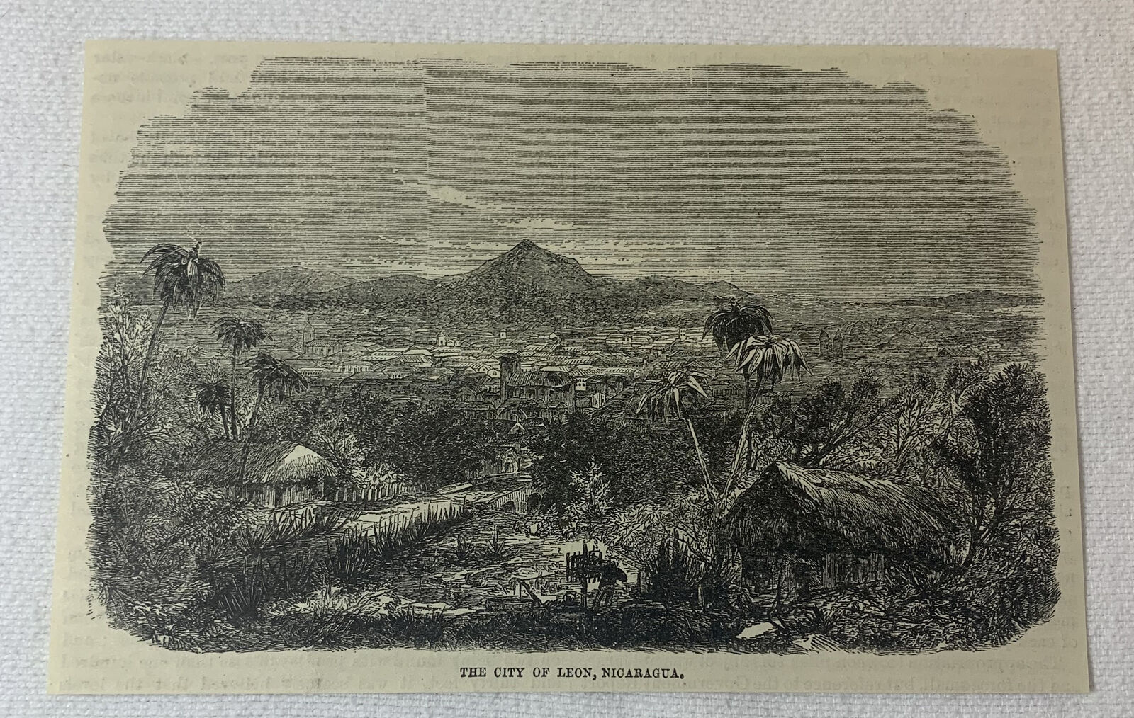 1880 magazine engraving~ CITY OF LEON, Nicaragua