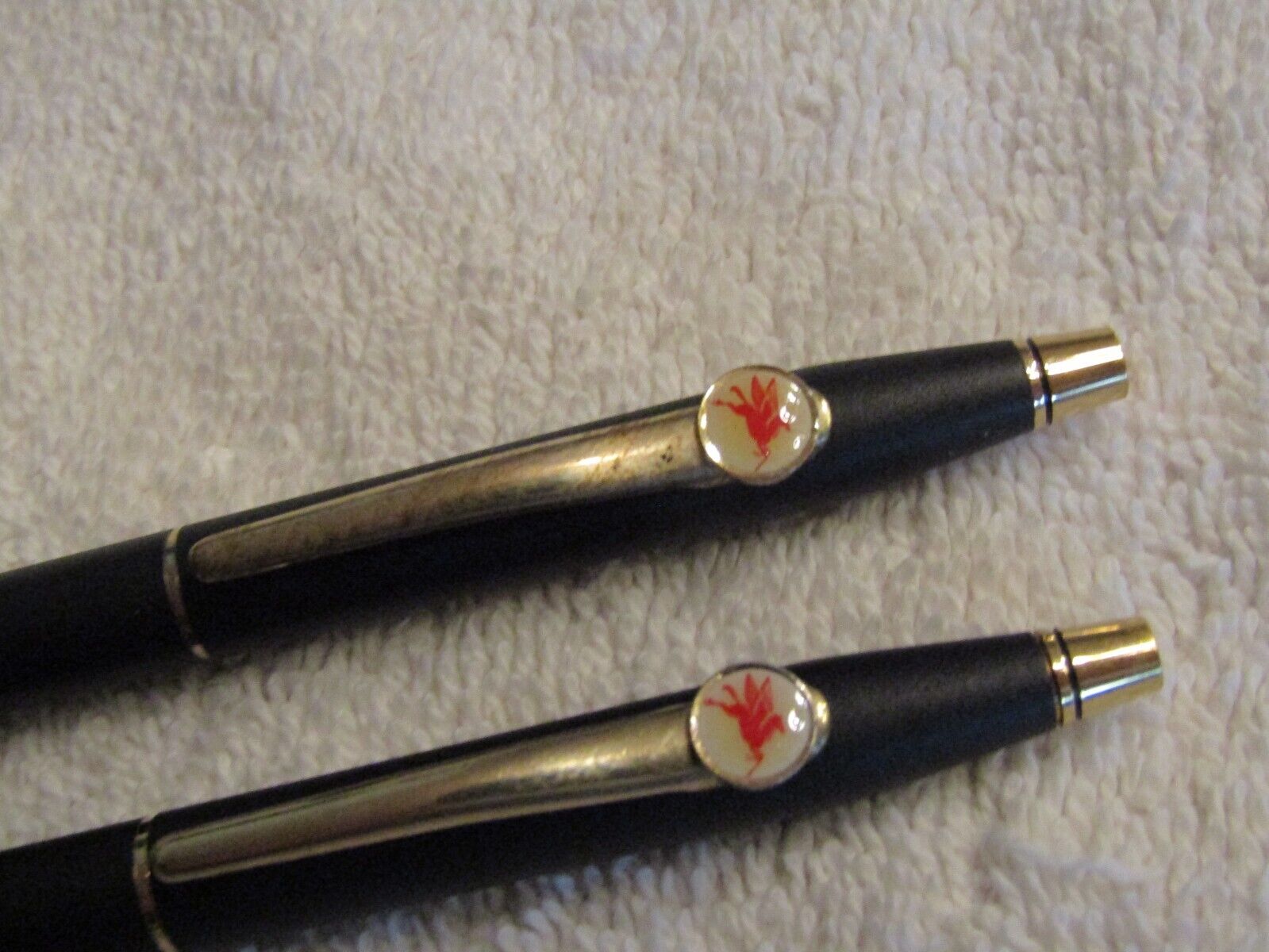 Vintage Mobil Gas Cross Pen & Pencil Set Mobil Oil Red Flying Horse