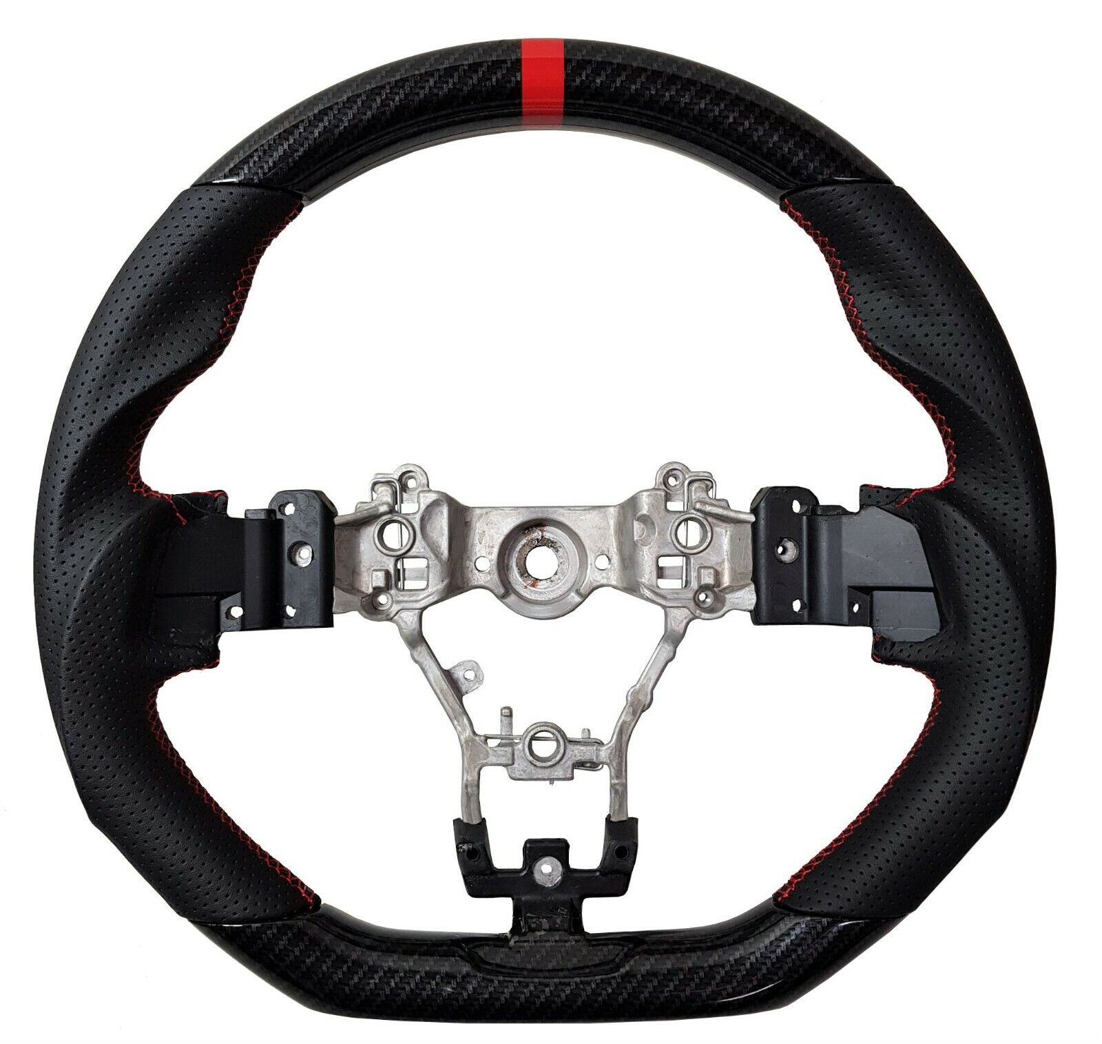 REVESOL Hydro-Dip Carbon Fiber Black Steering for 2015-2020 SUBARU STI WRX S209