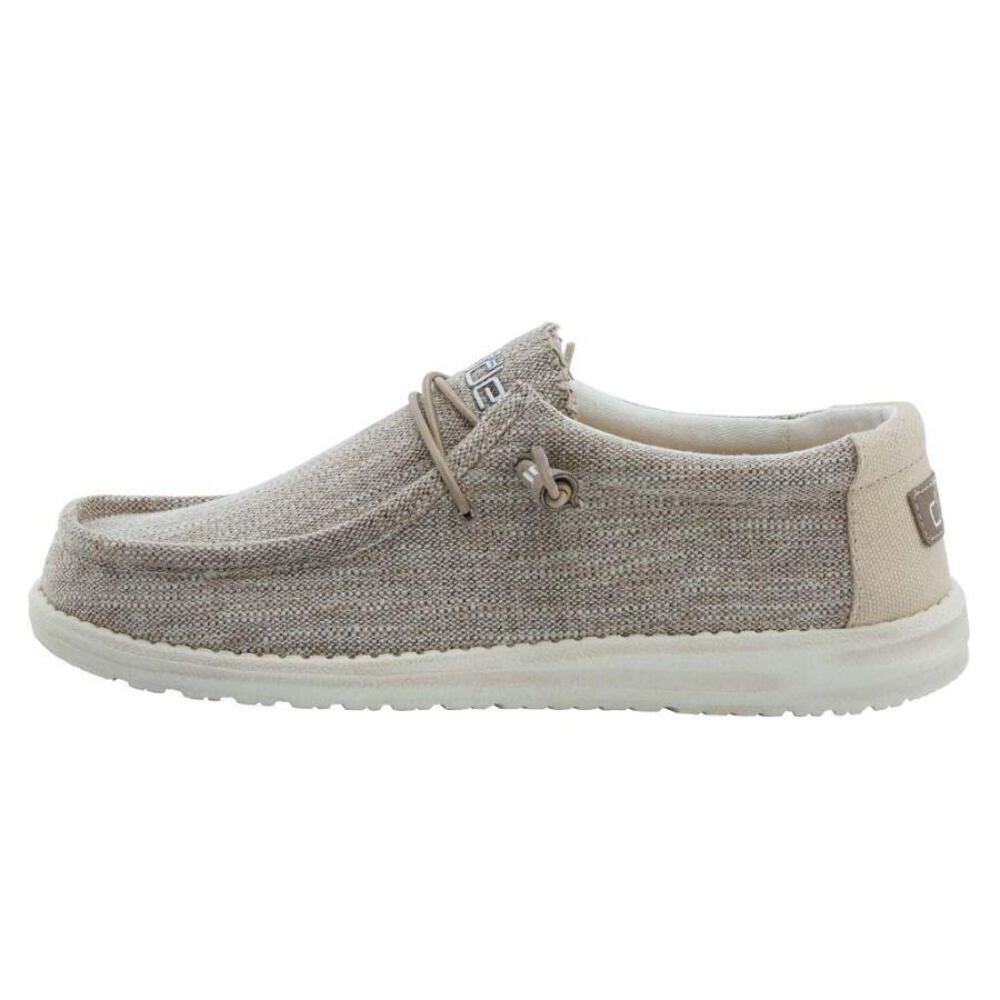 Hey Dude Wally Woven - Beige | Men’s Shoes | Men's Slip on Loafers