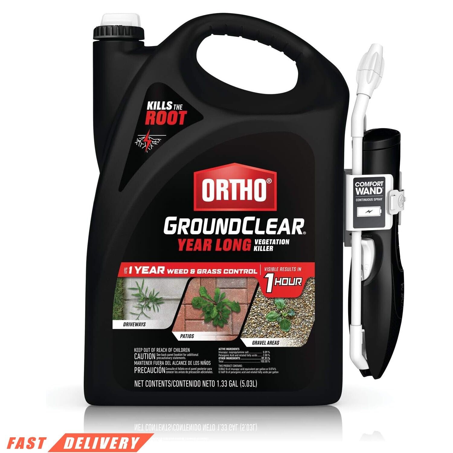 Ortho 1.33 gal Concentrate Selective Weed Killer With Spray Comfort Up to 1 Year