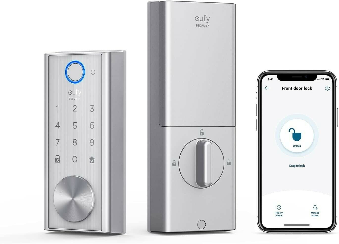 eufy Smart Lock Touch Wi-Fi Fingerprint Scan Keyless Entry Electronic Deadbolt