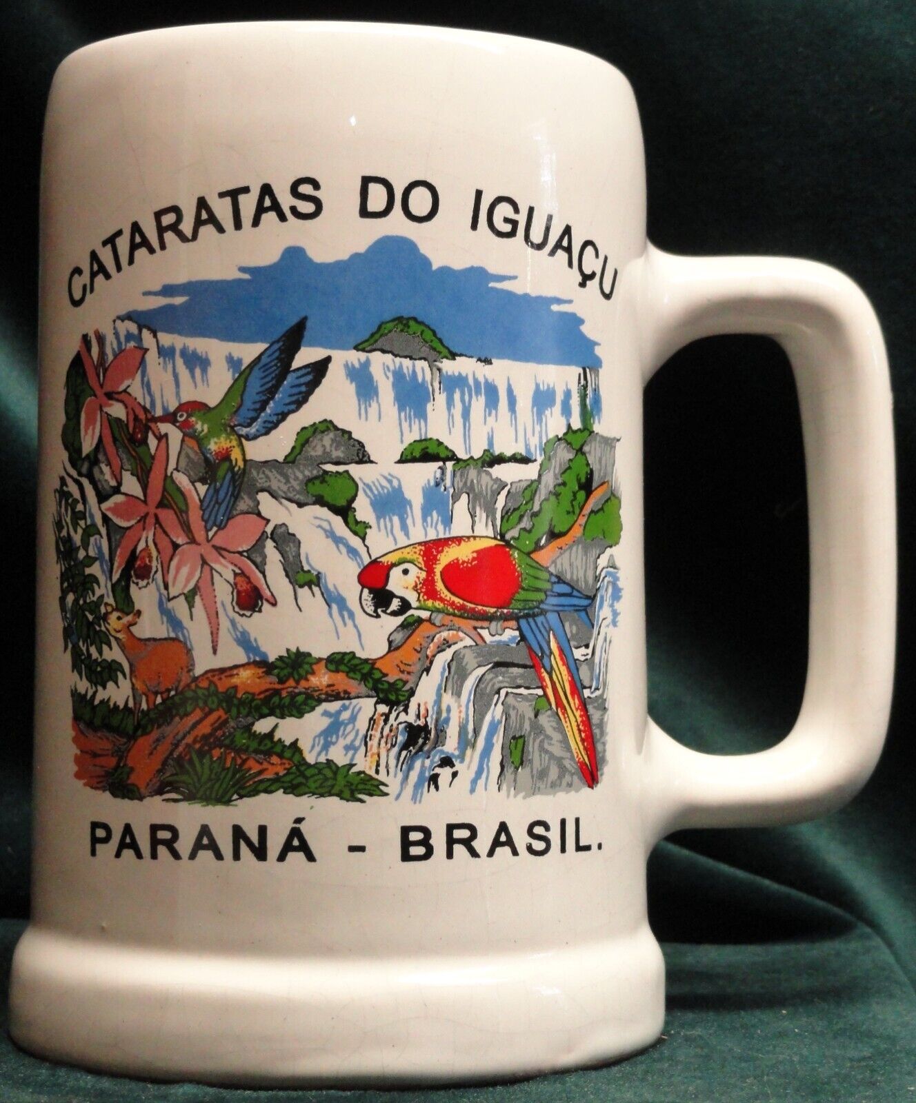 Vintage CATARATAS DO IGUACU PARANA BRASIL Stein Mug Brazil - LOOK