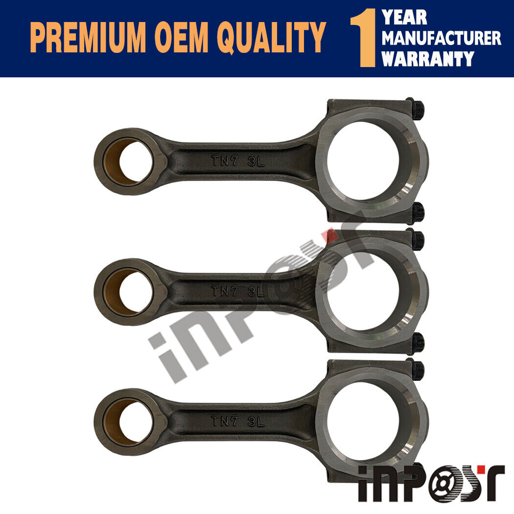 3PCS 3TNE82 3TNV82A 3D82 3D82AE Connecting Rod for Yanmar Komatsu PC27MR Engine